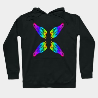 Rainbow Cuvier's Dwarf Caiman Skull Hoodie